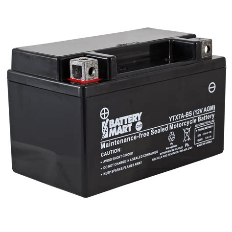 Ytx A Bs Agm Maintenance Free Battery Free Shipping Battery Mart