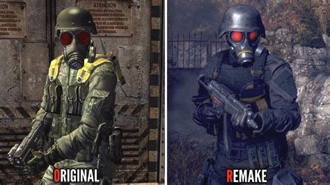 Hunk Full Comparison In Resident Evil Original Vs Remake