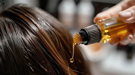 Applying Hair Treatment Oil To Scalp Premium Ai Generated Image