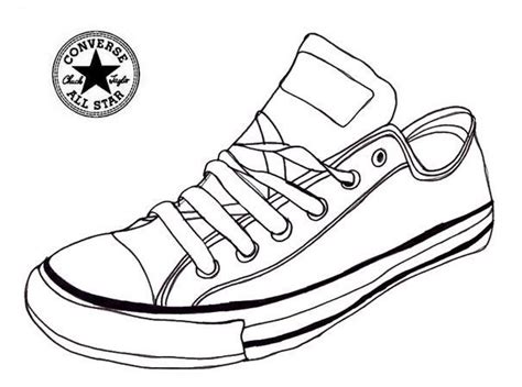 Converse Sneaker Coloring Page Shoes