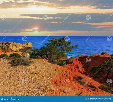 Atlantic Rocky Coast View Algarve Portugal Stock Image Image Of