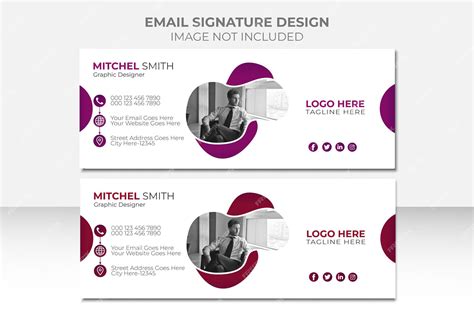 Premium Vector | Professional email signature template modern layout ...