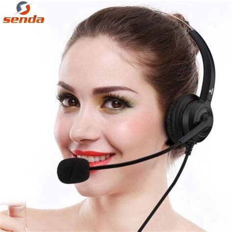 Senda Usb Headset Noise Cancellation Usb Call Center Headphone With Microphone Mic Noise