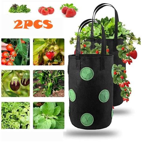 Pcs Sac De Plantation De Fraises Sacs De Culture Sac De Plantation