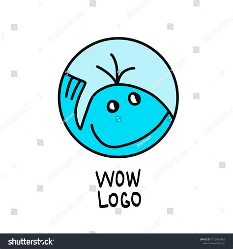 Vector Linear Logo Emblem Whale Fish Stock Vector Royalty Free