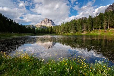 Lake Antorno in the Dolomites Graphic by Aleš Krivec · Creative Fabrica