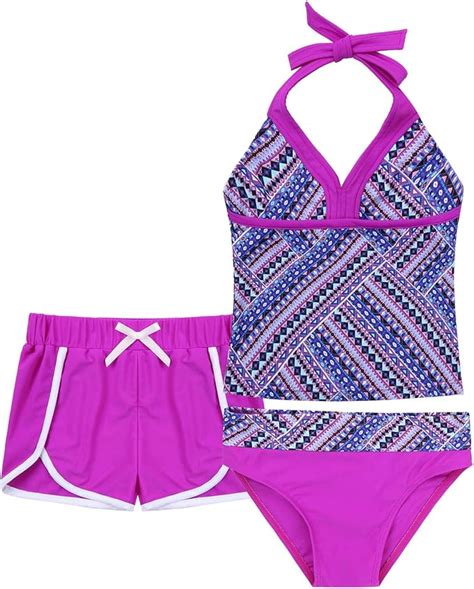 Freebily Costume Da Bagno Bambina Pcs Tankini Da Spiaggia Bikini