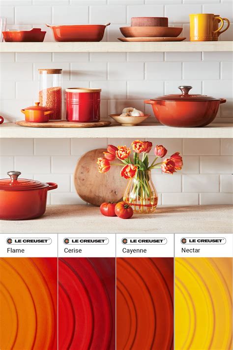 Le creuset color pairings and kitchen decor oyster caribbean nectar meringue – Artofit