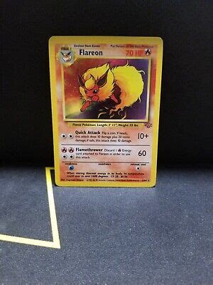 Pok Mon Tcg Flareon Jungle Holo Unlimited Holo Rare Lp Mp Ebay