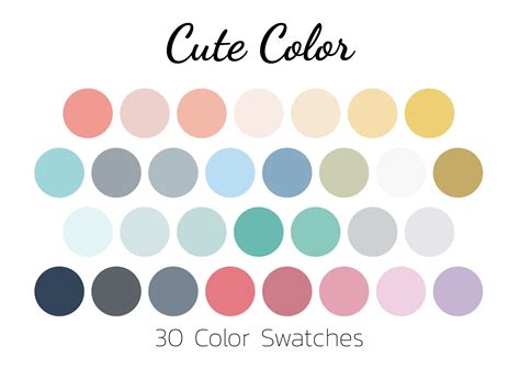 Cute Color, Color Swatches, Color Palette, iPad - Etsy