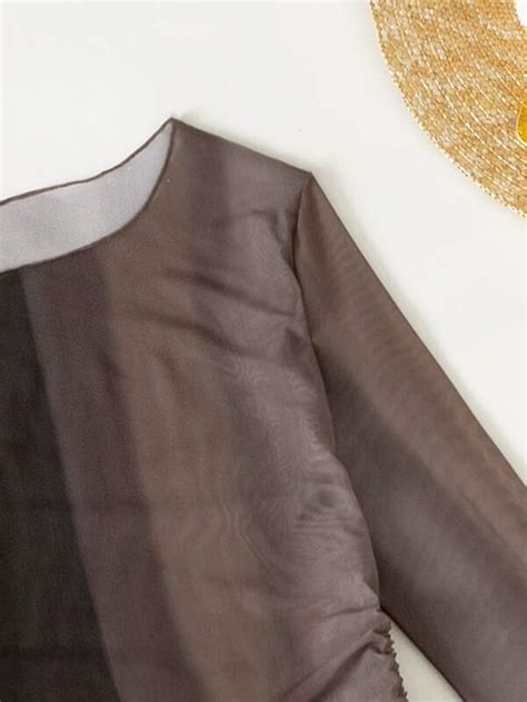 Shein Swim Y Glam Colorblock Bikini Set Halter Triangle Bra Top Tie Side Bikini Bottom Cover