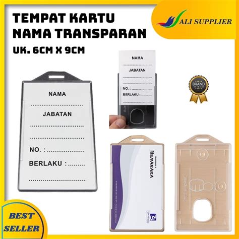 jual tempat kartu id card bening casing id card bening card holder