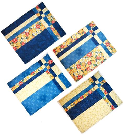 Quilted Placemat Patterns Using Fat Quarters Charm Pack Beginner ...