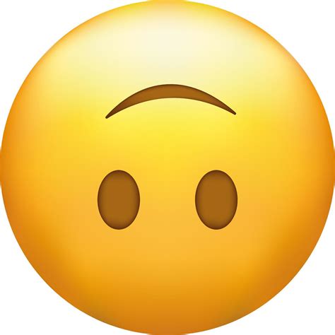 Upside Down Emoji Silly Emoticon Inverted Smiling Yellow Face