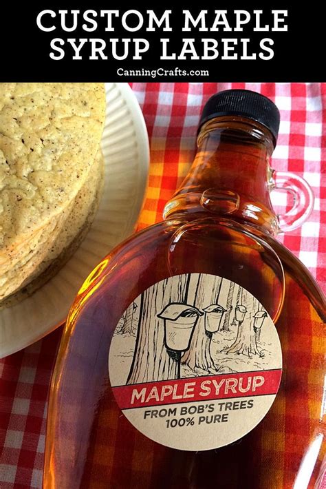 Custom Kraft Sap Bucket Maple Syrup Labels In 2020 Maple Syrup Labels