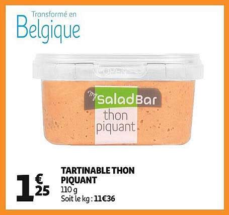 Offre Tartinable Thon Piquant Chez Auchan