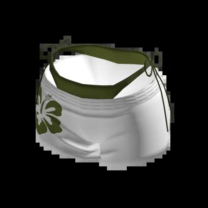 Whale Tail Hibiscus Shorts W Green Bikini Bottoms Roblox Item Rolimon S