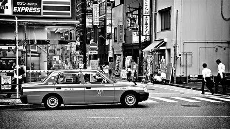 HD wallpaper: Japan, Tokyo, Vintage, Street, Cars, People, Black white ...