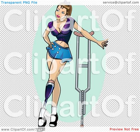 Royalty Free Rf Clipart Illustration Of A Sexy Amputee Pinup Woman With A Prosthetic Leg And