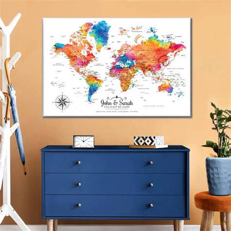 Traveler Wall Art Ideas! Dream Big with Push Pin Maps