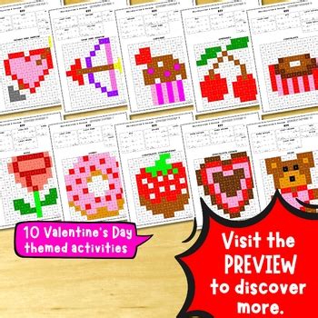 Valentine S Day Multiplication And Division Mystery Picture Activities