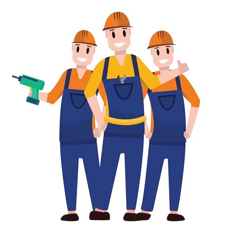 Constructores Manitas Reparadores En Cascos Constructores Masculinos