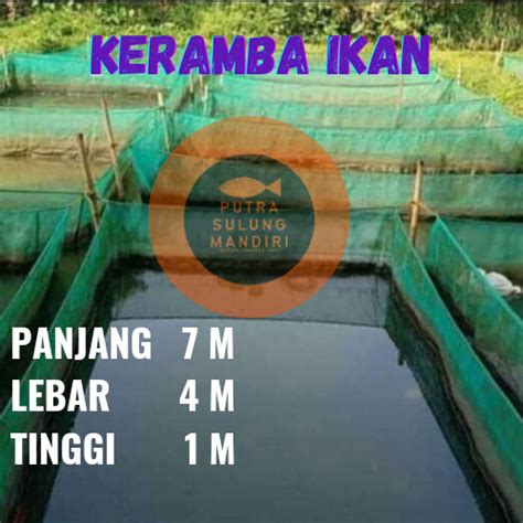 Jual Hapa Keramba Anak Burayak Indukan Ikan 7m X 4m X 1m Jaring Kasa