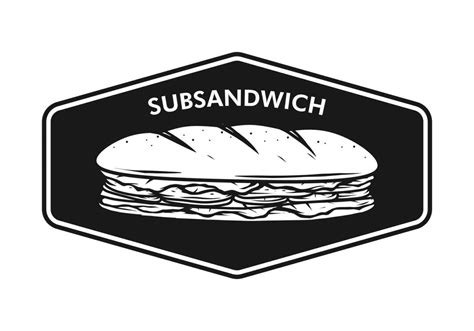 sub sandwich logo design concept 27140284 Vector Art at Vecteezy