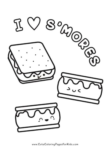 Smores Coloring Pages