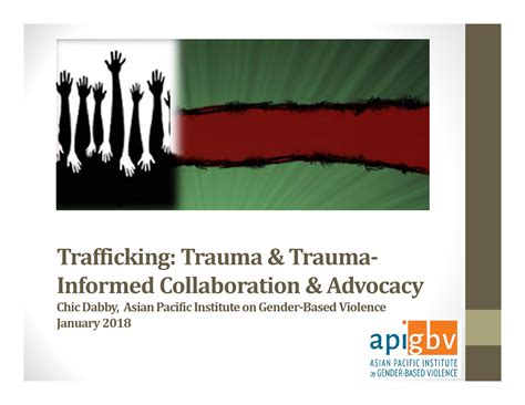 Trafficking Trauma And Trauma Informed Collaboration And Advocacy 2018 Asian Pacific Institute