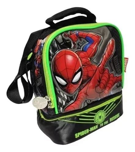 Set Mochila Lonchera Y Lapicera Escolar Grande Primaria Ruz Marvel