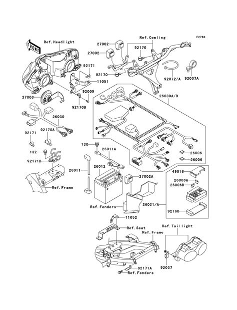 CHASSIS EQUIPMENT ELECTRIQUE POUR NINJA ZX 9R ZX900 F1P ARGENT 2002