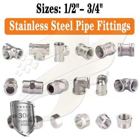 COD Standard Thickened Stainless Steel Pipe Fittings Sizes 1 2 3 4