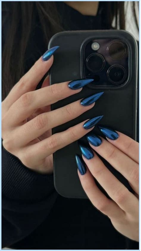 Blue Chrome Nails Embrace Elegance And Shine With Stunning Nail