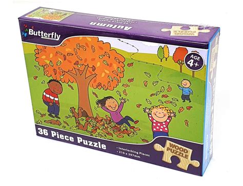 Butterfly - A4 Wooden Puzzle 36 Piece - 6 Designs | Shop Today. Get it ...