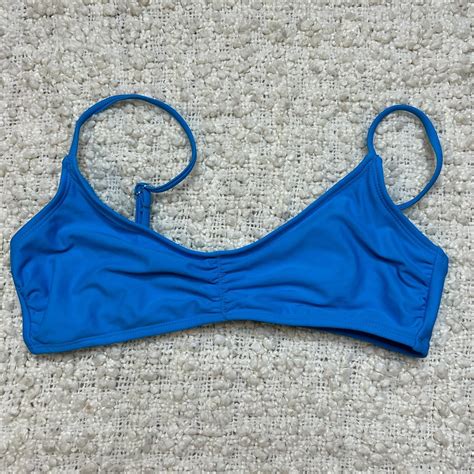 Blue Bikini Top Cyan Blue Bikini Summer Depop