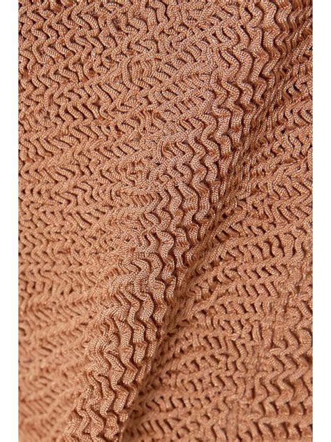 Hunza G Jamie Metallic Seersucker Bikini Net A Porter