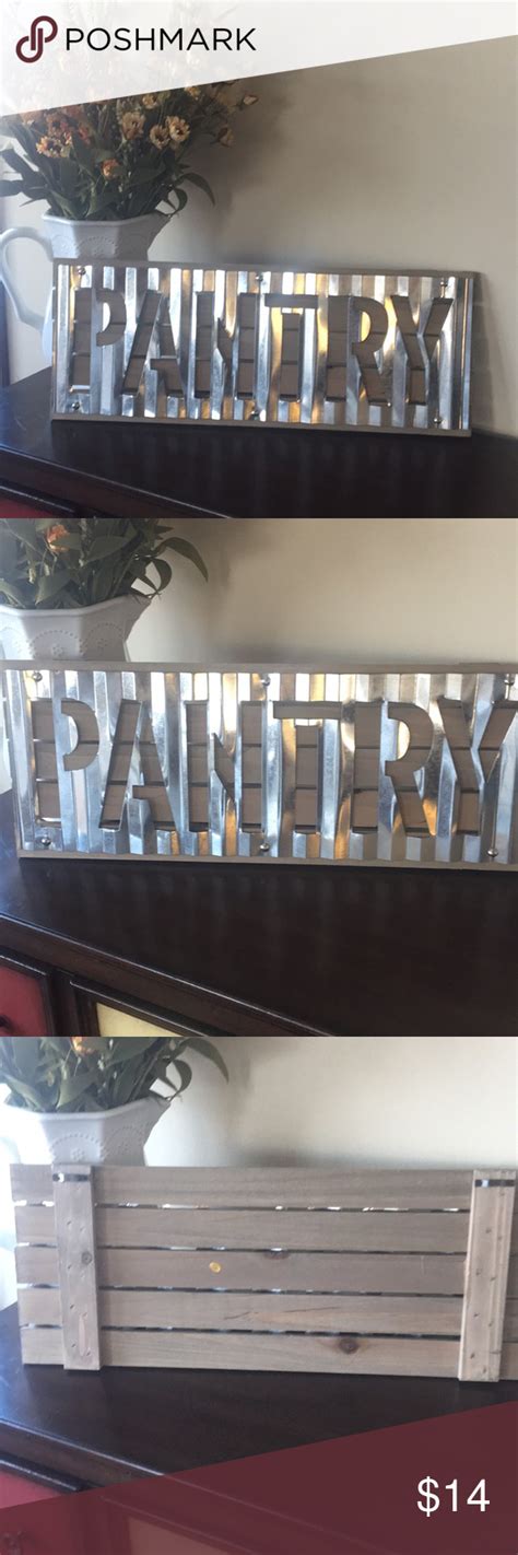 Rustic Wood Pantry Wall Sign Farmhouse Decor