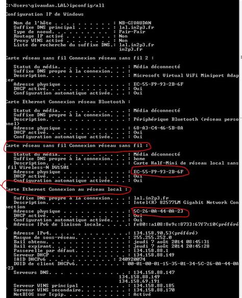 Comment Trouver Ladresse Mac De Ma Machine Support Test