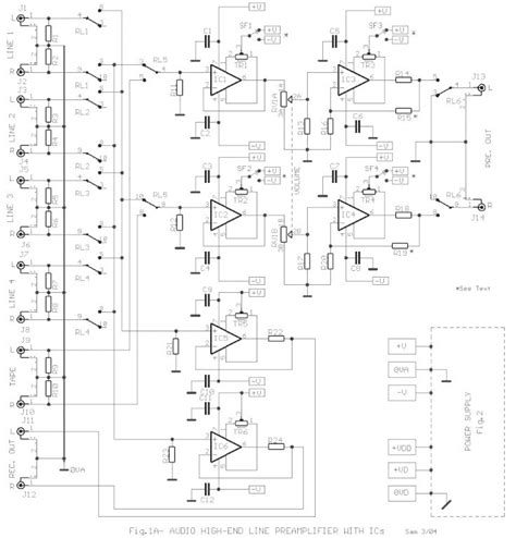 High End Preamplifier Schematic Preamplifier Circuit Schemat