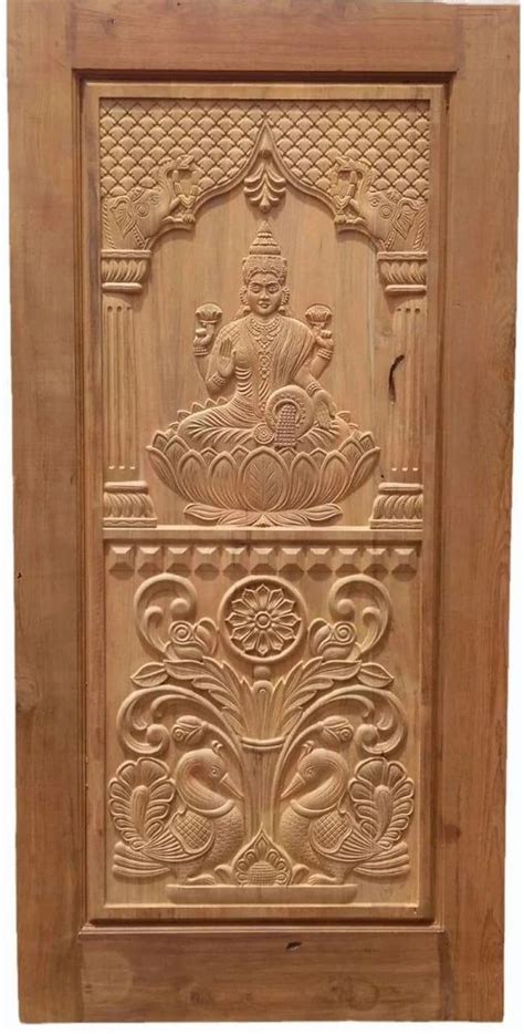 Exterior Mm Brown Teak Wood Carving Door For Used In Home And Hotel