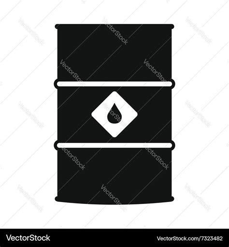 Oil Barrel Black Simple Icon Royalty Free Vector Image