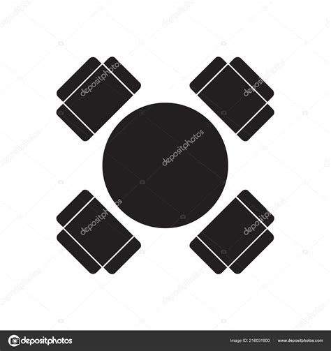 Table Chairs Icon Vector Illustration Stock Vector By Chrupka