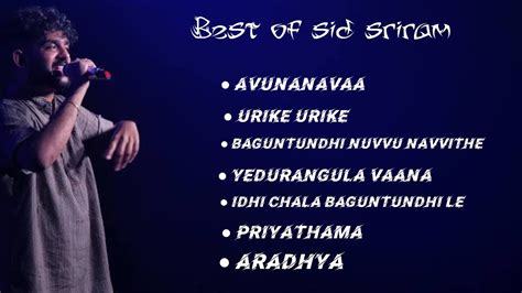 Best Of Sid Sriram Newsongs Youtube