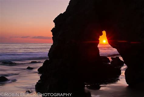 Peekaboo Sun Sunset El Matador Beach California Sunset El Matador Beach Strange Places