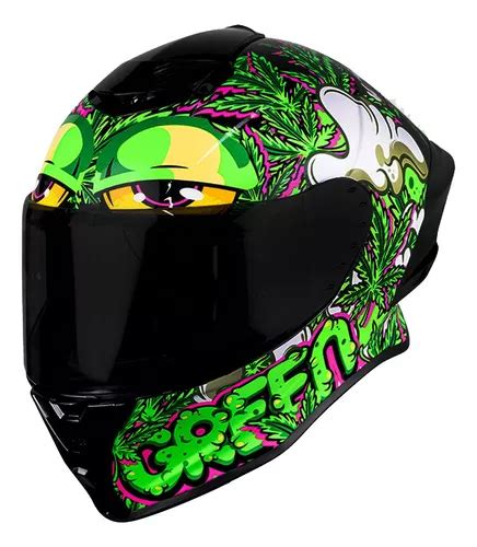 Casco Para Moto Integral Kov Buster Verde Talla Large Mercadolibre