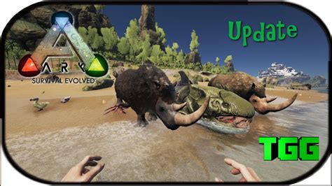 Ark Survival Evolved Update 238 Woolly Rhino Eurypterid Dunkleosteus And Xp Potion Ark