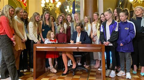 Iowa Governor Kim Reynolds Signs Bill Banning Transgender Girls From