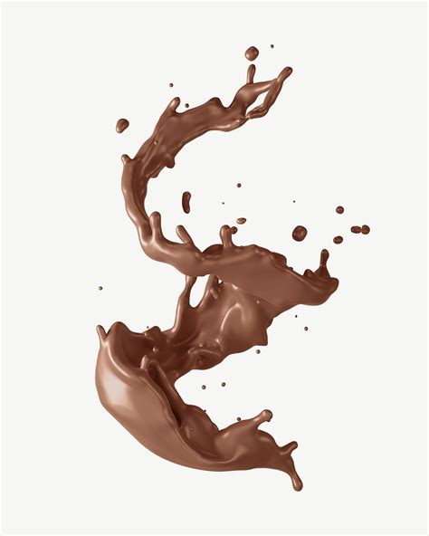 3D chocolate milk splash, collage | Premium PSD - rawpixel