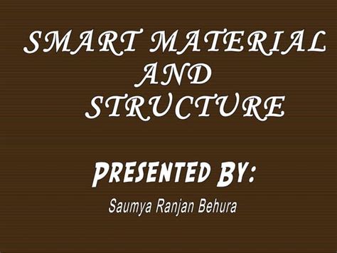 Smart Material And Structure Ppt